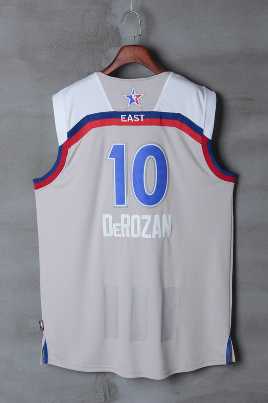 Men Toronto Raptors #10 Derozan grey 2017 NBA All Star jerseys